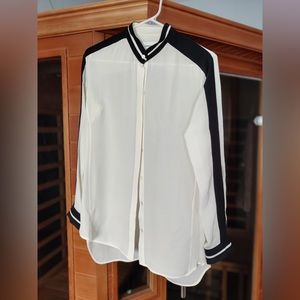 Public School New York Silk Blouse in Off White